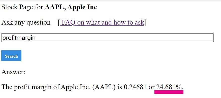 profit margin example 1